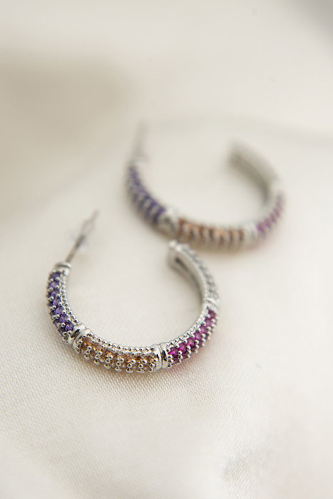 Heliophilia Silver Pendientes de Metal Multicolor CKP9153 Heliophilia Silver Pendientes de Metal Multicolor CKP9153
